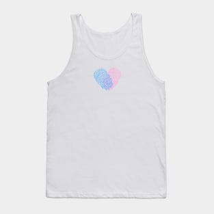 Valentine couple. Human finger print. Baby shower Tank Top